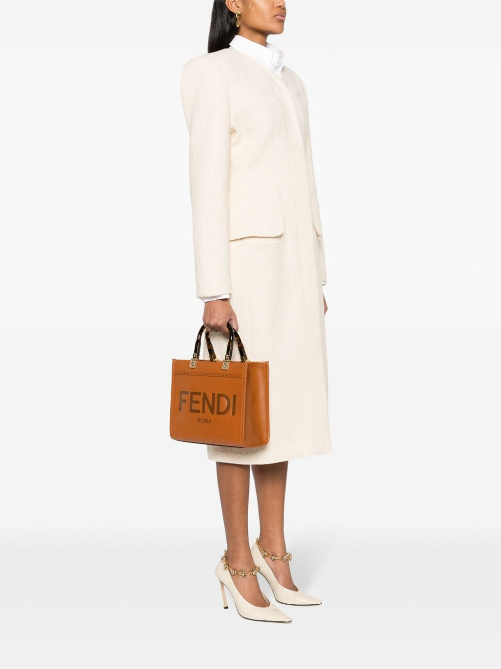 FENDI Mini Leather Tote Handbag