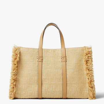 FENDI Summer Tote Handbag in Jacquard Fabric with FF Motif