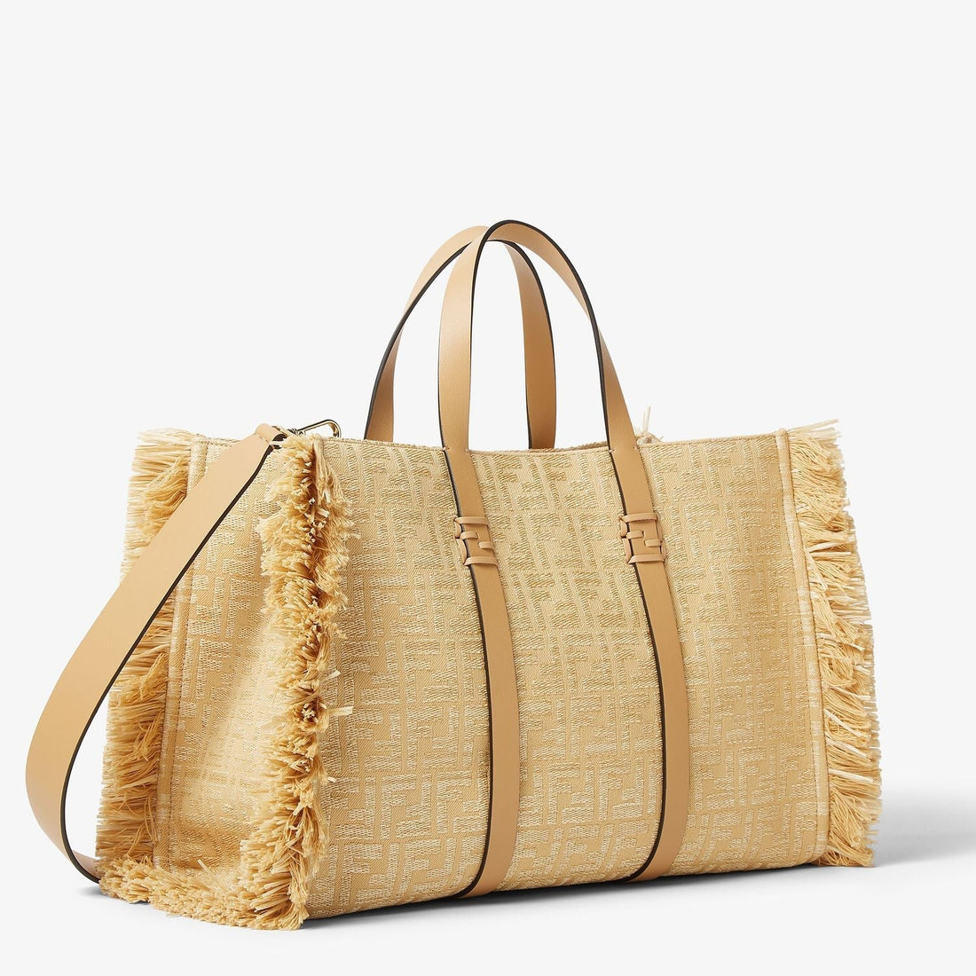 FENDI Summer Tote Handbag in Jacquard Fabric with FF Motif