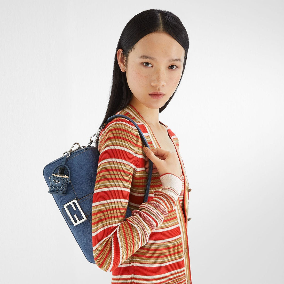 FENDI Mini Baguette Bag in 100% Calf Leather