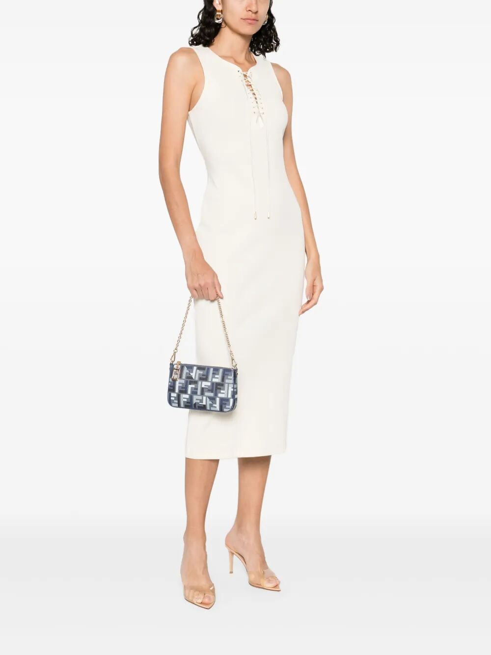 FENDI Pouch Handbag with Chain Baguette (Mini)