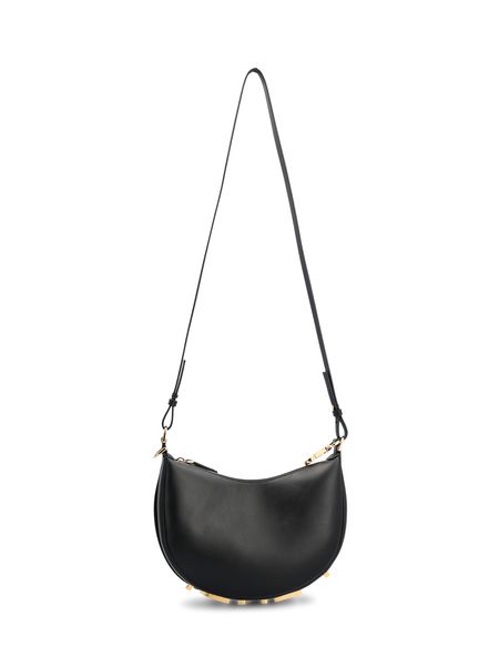 FENDI Mini Hobo Handbag with Logo Plaque