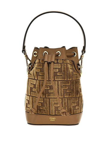FENDI Mini Jacquard Velvet Handbag