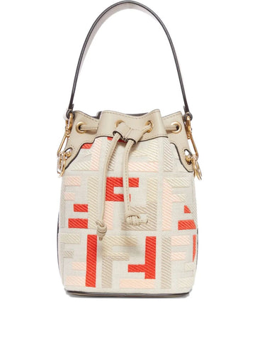 FENDI Mini Mon Tresor FF-Jacquard Bucket Handbag