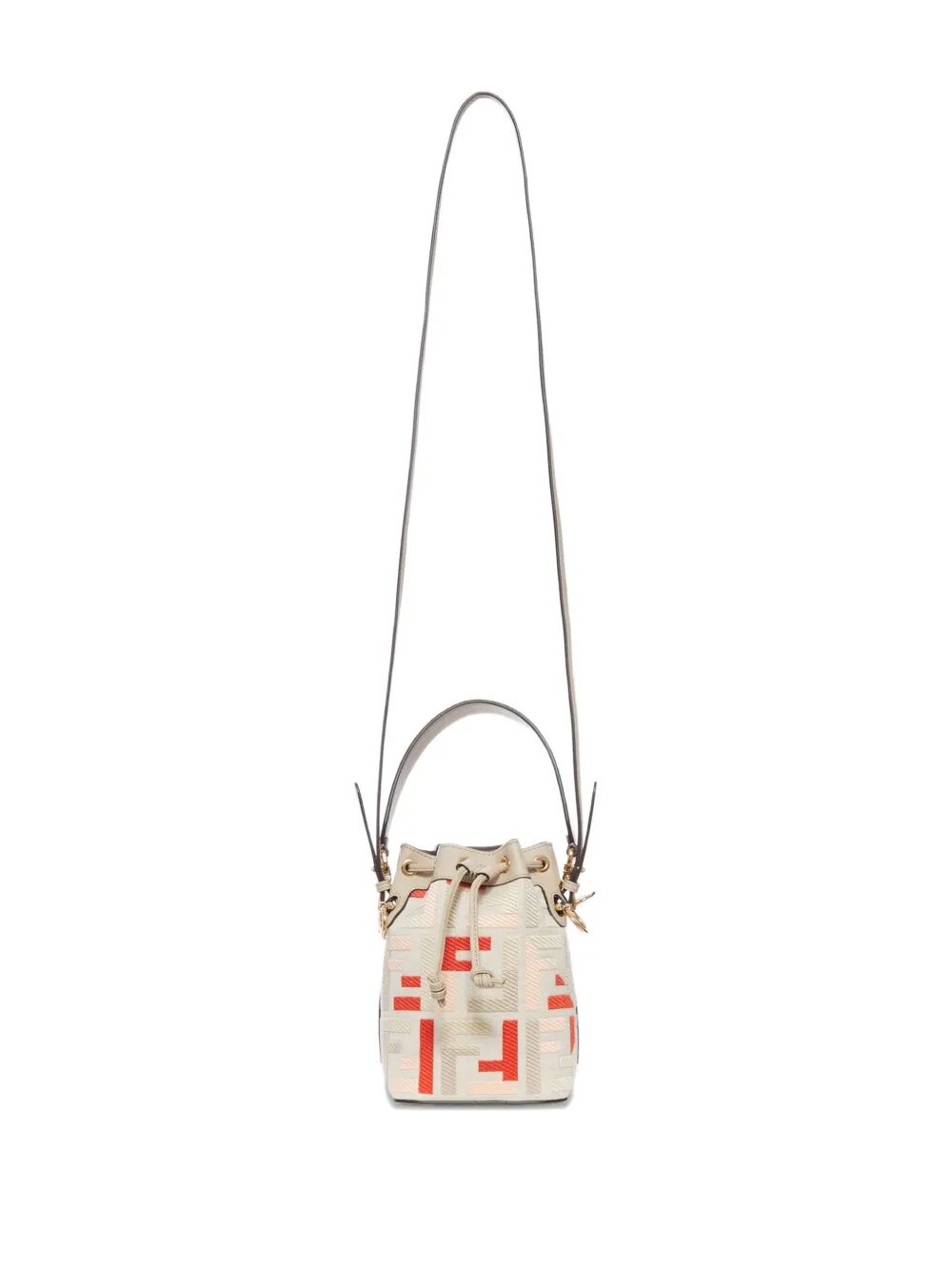 FENDI Mini Mon Tresor FF-Jacquard Bucket Handbag