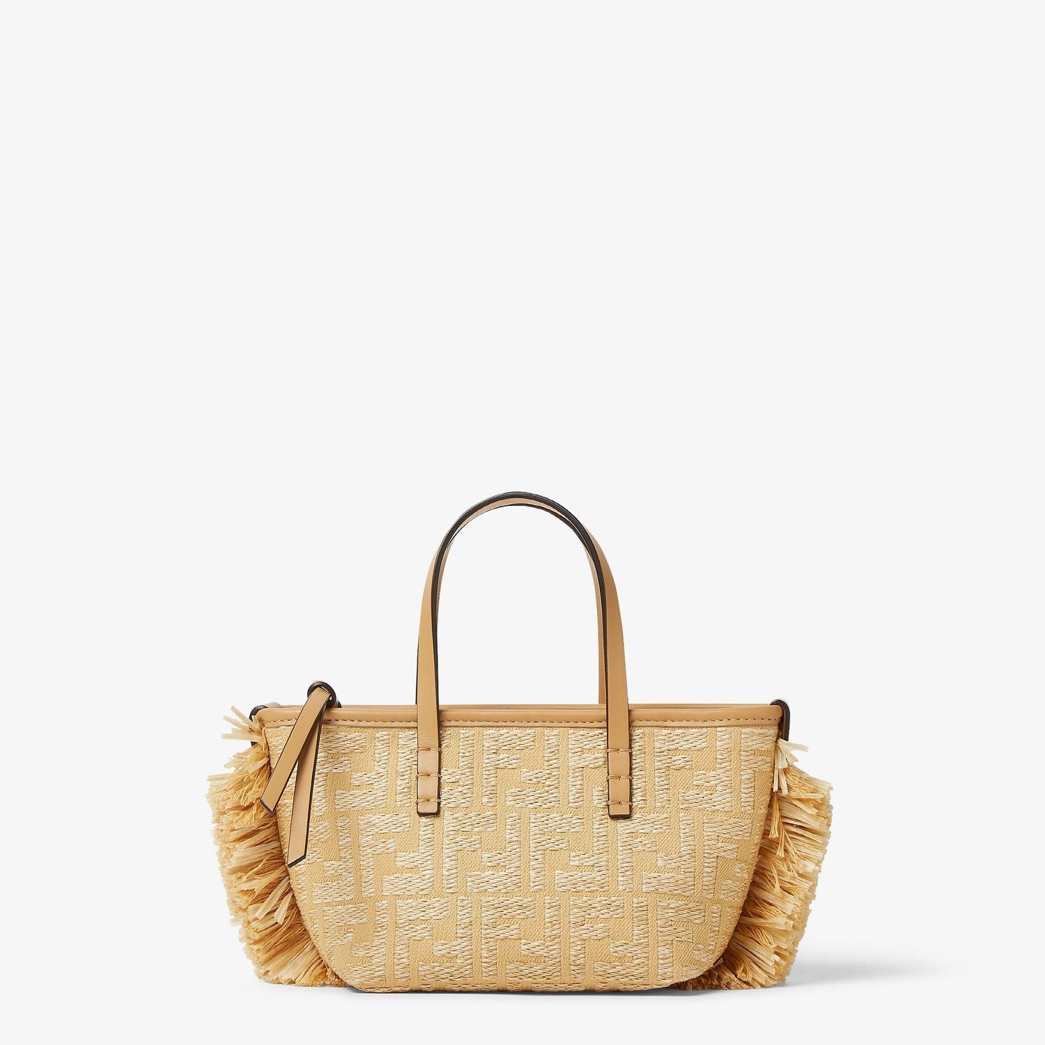 FENDI Mini Roll Straw Tote