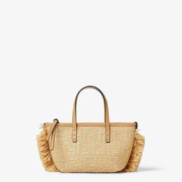 FENDI Mini Roll Straw Tote