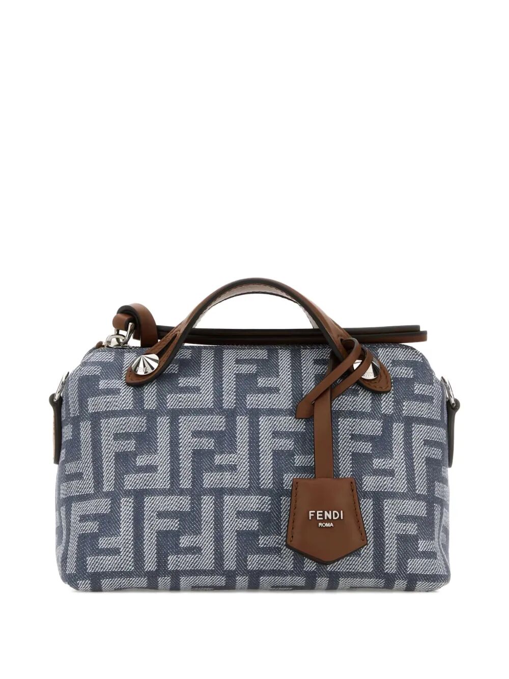 FENDI Soft Mini Denim-Effect Handbag