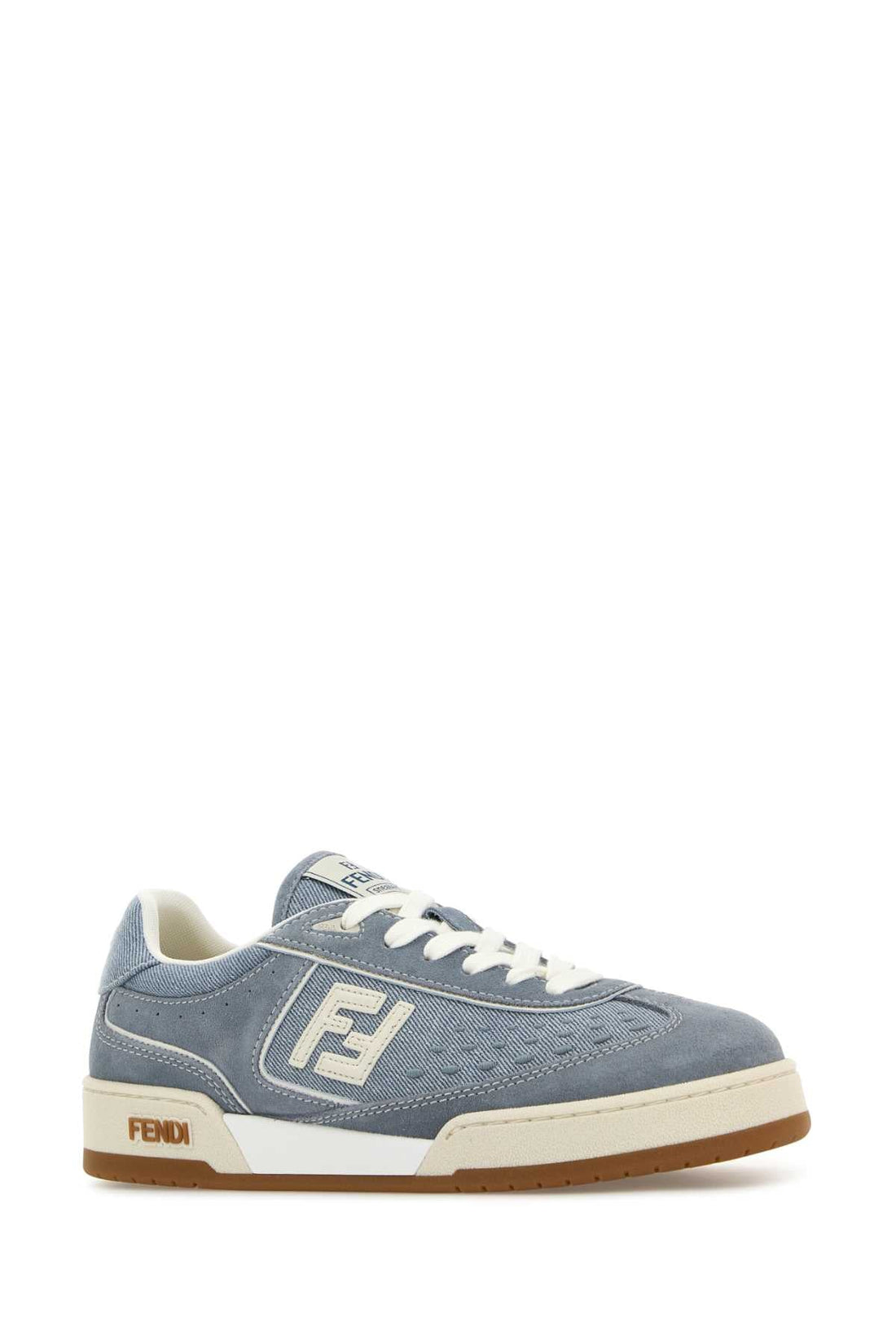 FENDI Denim and Suede Low Top Sneakers for Women