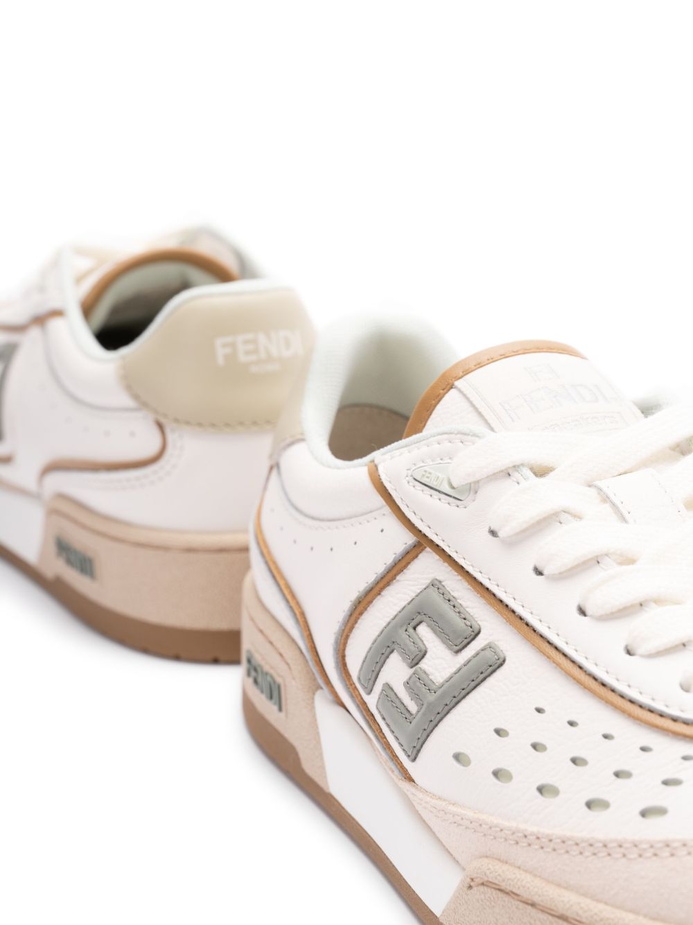 FENDI FF Motif Leather Sneaker for Women