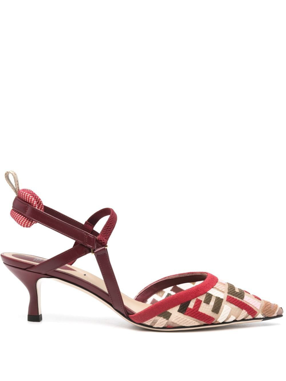 FENDI Kitten Rete Ric Multicolor Pumps - FW24 Collection