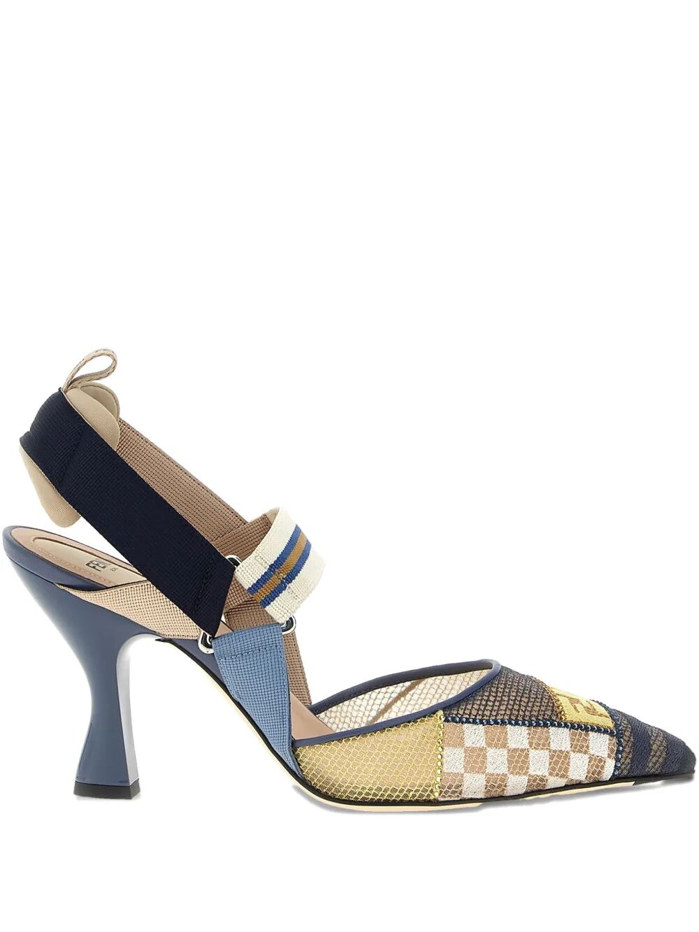 FENDI Multi-Colour Mesh Medium-Heeled Slingbacks
