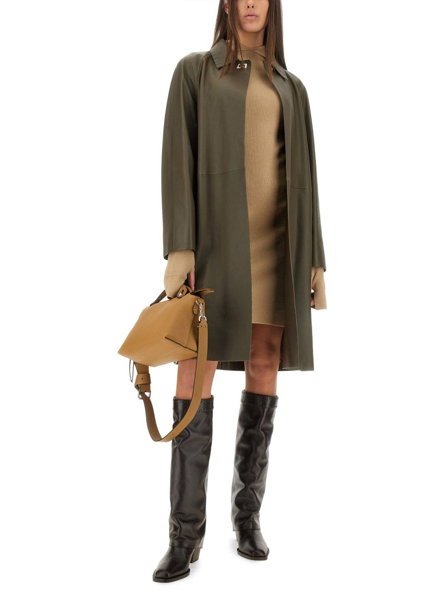 FENDI Elegant Leather Knee-High Boot for Women