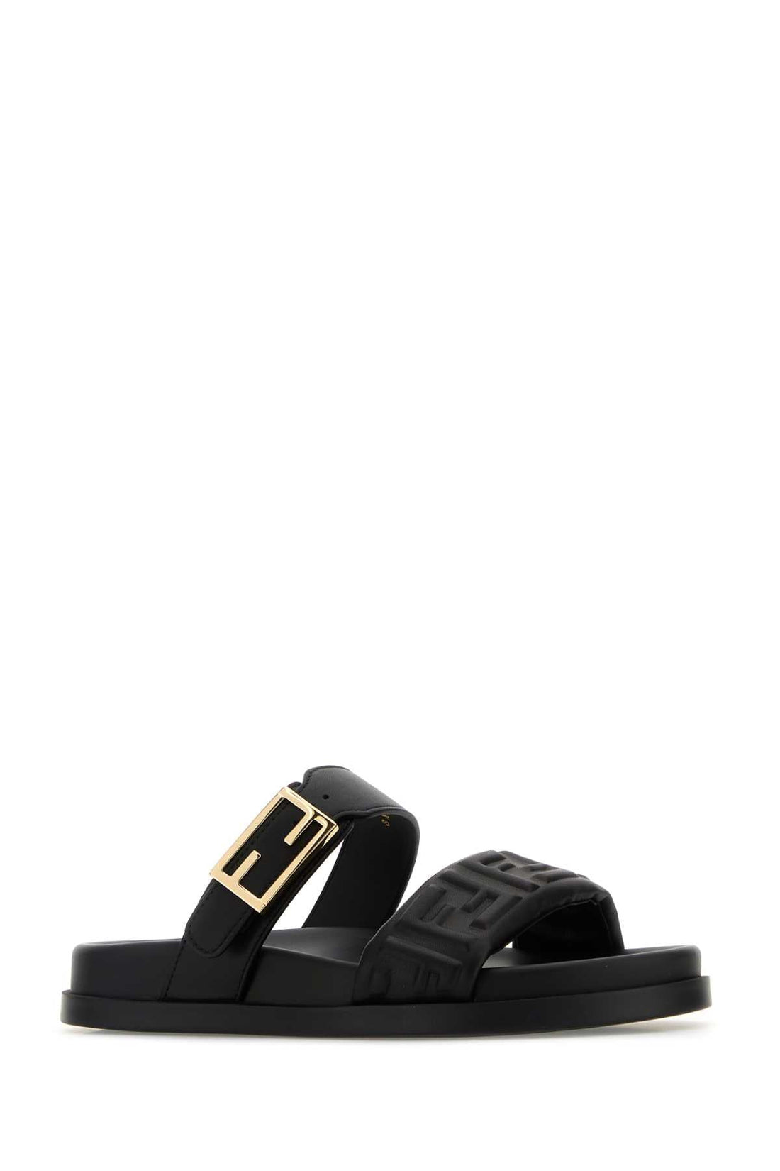 FENDI Elegantly Crafted Double-Band Slide Sandals