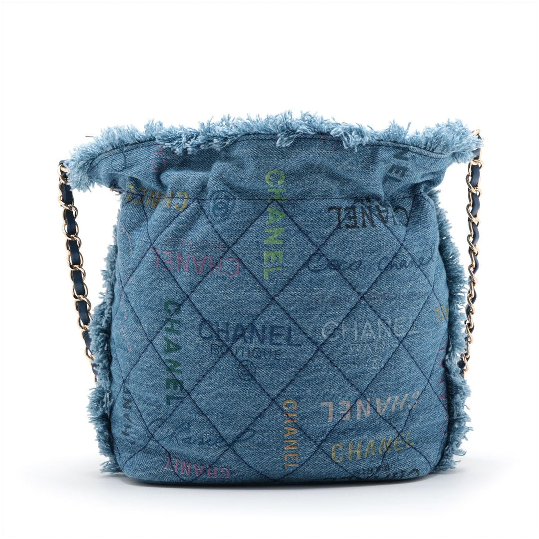 Chanel Matrasse Denim Handle Shoulder Bag Blue G