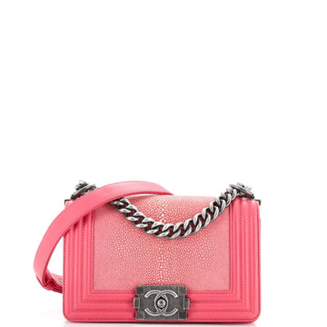 CHANEL Boy Flap Bag Stingray Small
