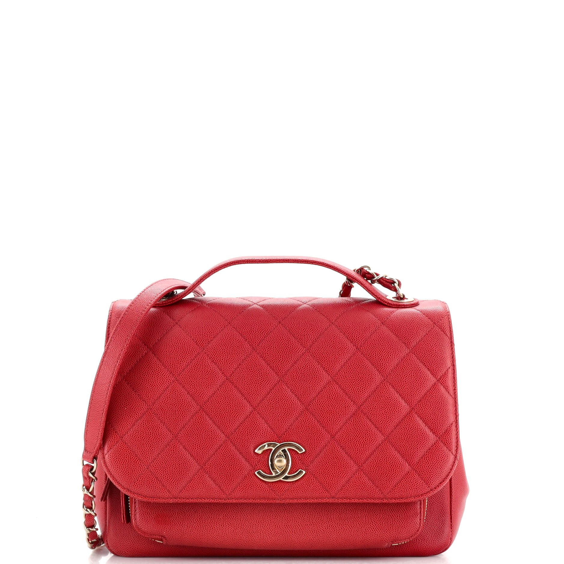 CHANEL Business Affinity Flap Bag Quilted Caviar Large