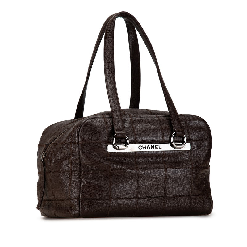 Chanel Caviar Skin Chocobar Tote Shoulder Bag A26135