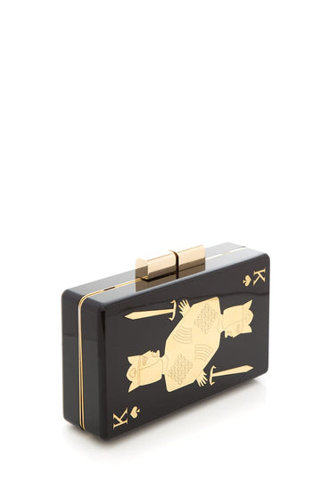 Urania Gazelli Gold & Black King Of Spades Clutch