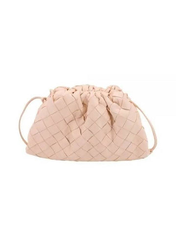 Bottega Veneta Intrecciato Mini Pouch Bag Pink