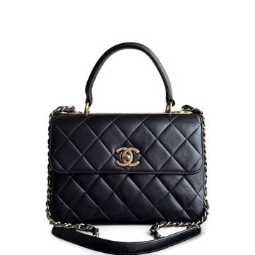 Chanel Trendy CC Small - Quilted Lambskin Black Gold Hardware Series 24