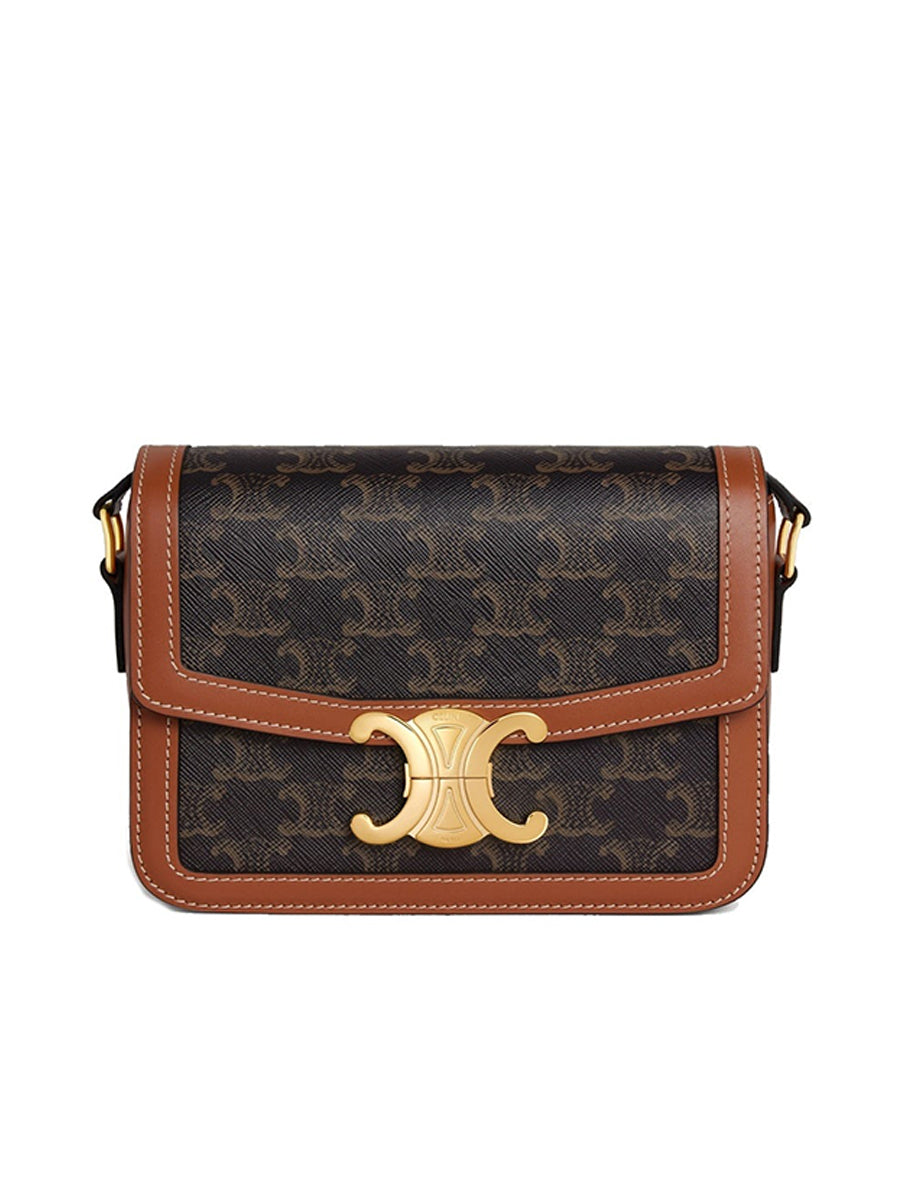 Teen Triomphe Bag in Triomphe Canvas and Calfskin