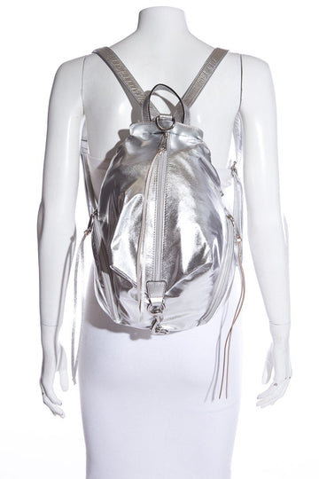 Rebecca Minkoff Silver Metallic Backpack