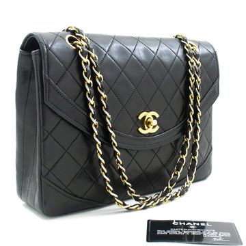 Top Quality Chanel Half Moon Chain Shoulder Bag Crossbody Black Quilted New