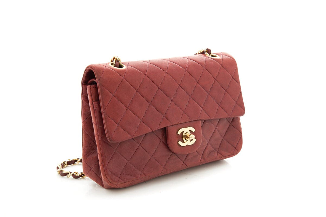 Chanel Burgundy Medium Classic Double Flap Handbag
