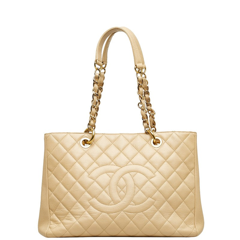 Chanel Matrases Gold  Chain houlder Bag A50995 Beige Caviar S  CHANEL