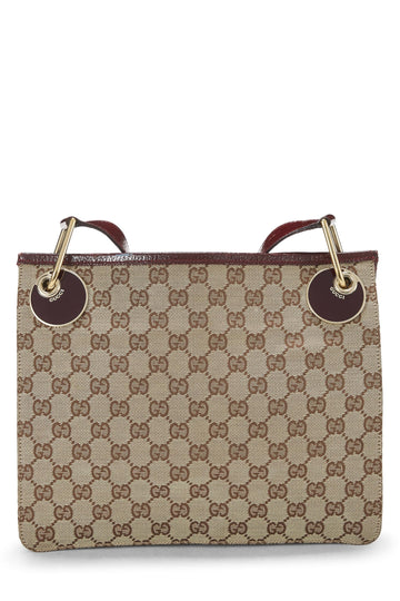 Gucci, Burgundy Original GG Canvas Shoulder Bag, Burgundy