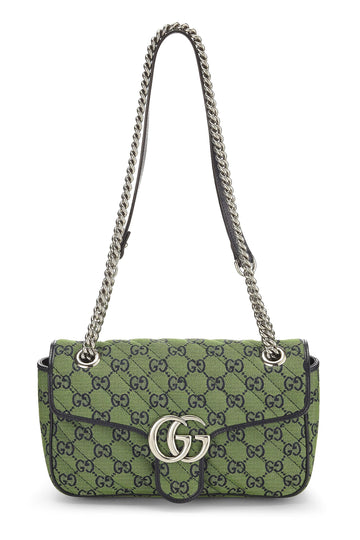 Gucci, Green Original GG Canvas Marmont Shoulder Bag Small, Green
