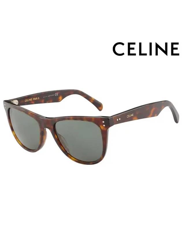 CELINE Eyewear Logo Cat Eye Sunglasses Tortoise