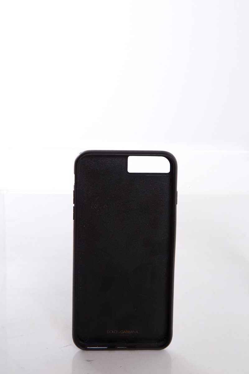 Dolce & Gabbana Black Rose Canvas iPhone Case