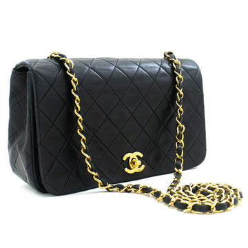 Top Quality Chanel Full New Chain Shoulder Bag Clutch Black Quilted Lambskin