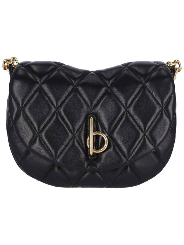 Burberry Rocking Horse Quilted Cross Bag Gold Black
