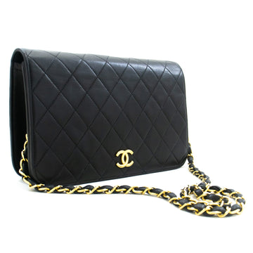 Top Quality Chanel Full New Chain Shoulder Bag Clutch Black Quilted Lambskin