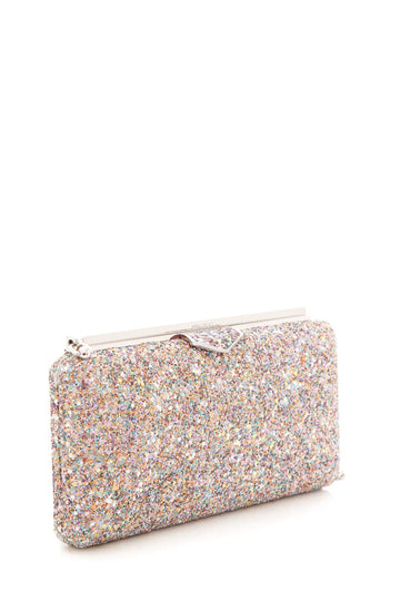 Jimmy Choo Pink Metallic Glitter Clutch