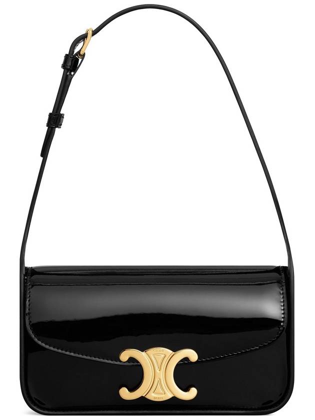 CELINE Terence Triomphe Calfskin Shoulder Bag Black