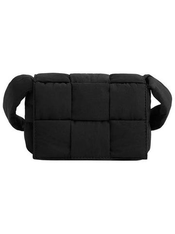 Bottega Veneta Padded Cassette Mini Cross Bag Black