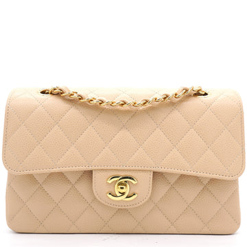 Chanel Caviar Quilted Small Double Flap Beige Clair