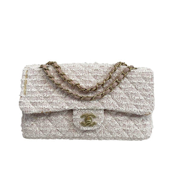 Top Quality Chanel New Classic Double New in Medium Tweed Pink Crossbody Bag