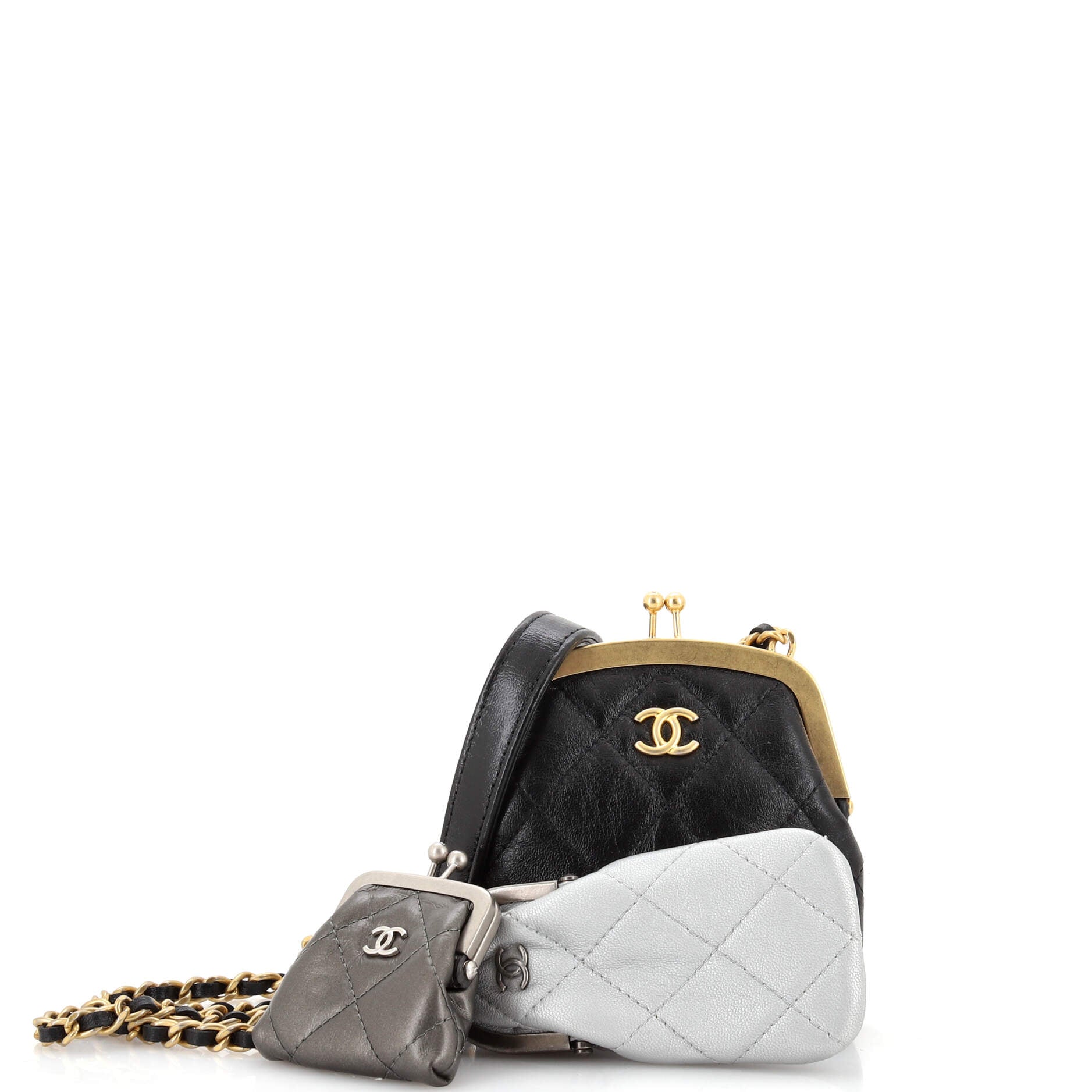 CHANEL Multi Clutch with Chain Quilted Leather