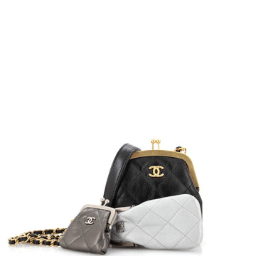 CHANEL Multi Clutch with Chain Quilted Leather