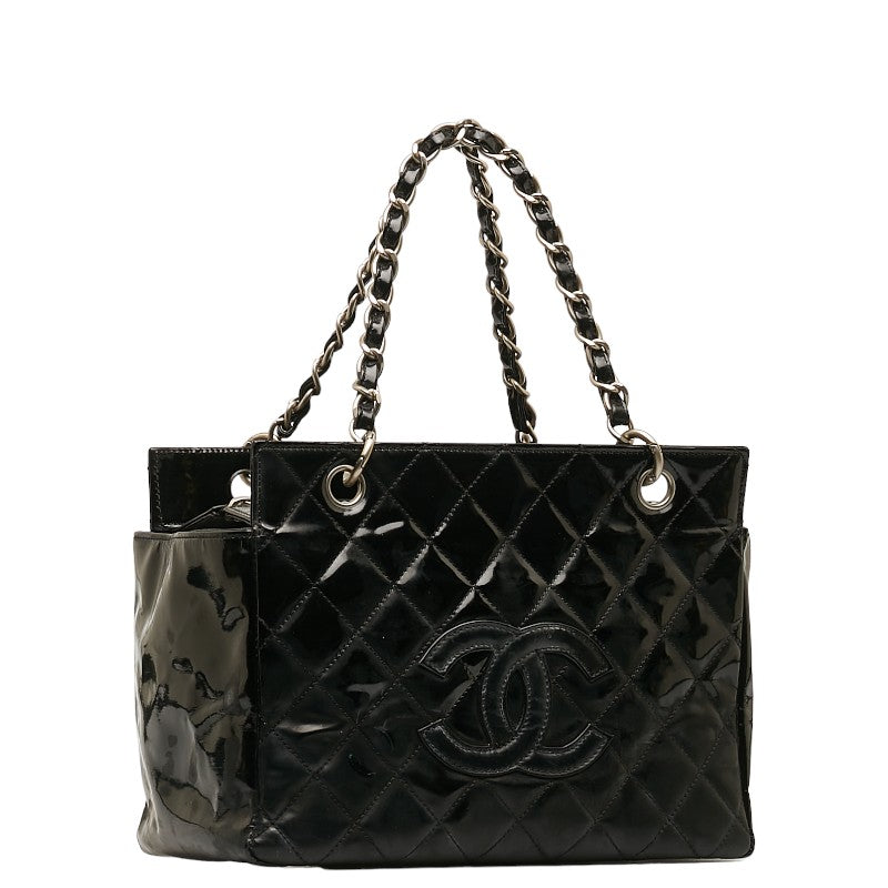 Chanel Matrases Cocomark Chain houlder Bag Black Silver Emmeline  Chanel