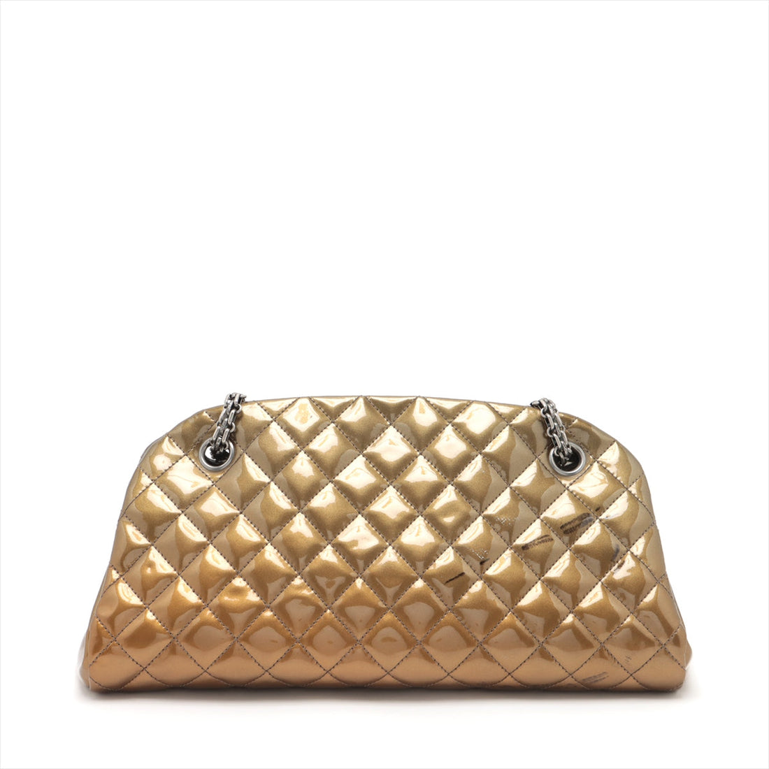 Chanel Matrasse Patent Leather Balling Bag G Gummetal Gold  15th