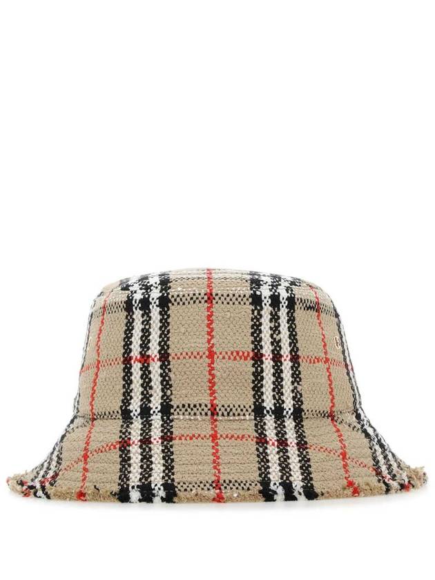 Burberry Check Boucle Bucket Hat Beige