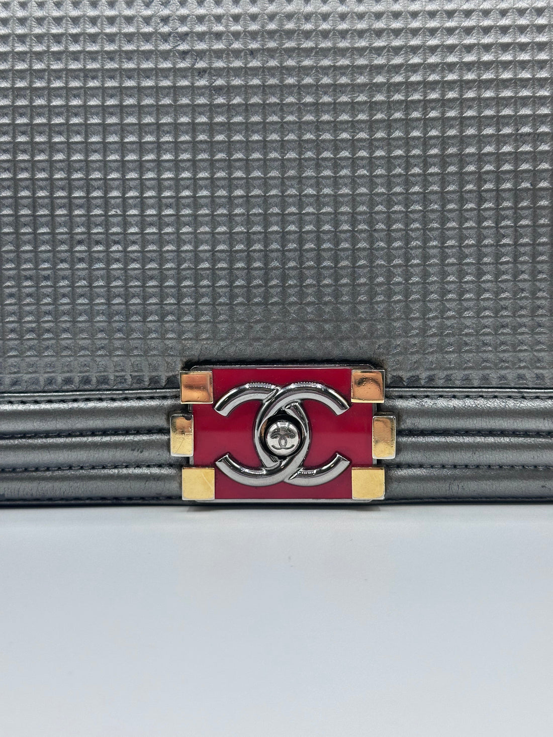 Chanel Boy Grey leather Crossbody Bag