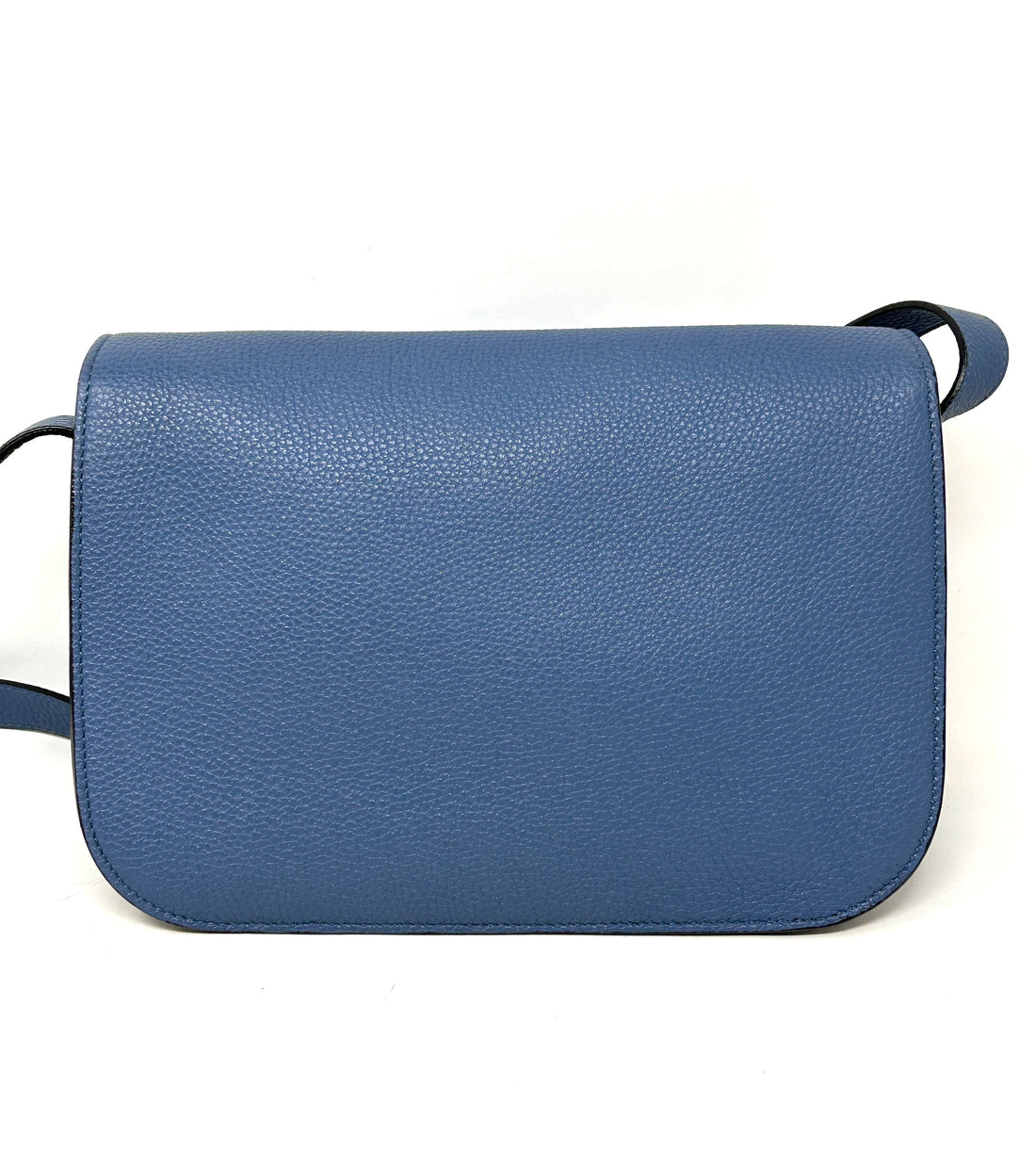 Gucci Bright Brit Blue Grained Leather Shoulder Bag