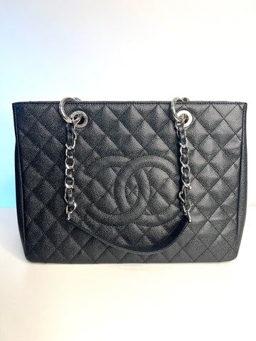 Chanel Black Caviar Large GST Shopping Shoulder Bag